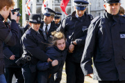Police make arrests at Occupy London demonstration in Parliament Square, London, Britain - 21 Oct 2014