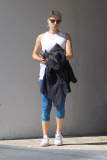 *EXCLUSIVE* A platinum blonde Dianna Agron hits the gym in West Hollywood