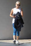 *EXCLUSIVE* A platinum blonde Dianna Agron hits the gym in West Hollywood