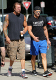Exclusive... Joe Manganiello & Kevin Nash Walking To The Gym 