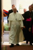 Spieler und Funktionäre des FC Bayern München bei einer Privataudienz bei Papst_Franziskus