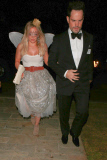 Hilary Duff and Mike Comrie arrive at a Halloween Party