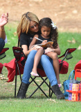 Supermom Heidi Klum cheers on her kids at a soccer game