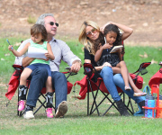 Supermom Heidi Klum cheers on her kids at a soccer game