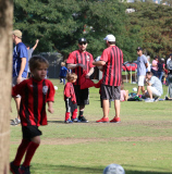 PREMIUM EXCLUSIVE Joel Madden helps coach Sparrow's soccer game