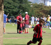 PREMIUM EXCLUSIVE Joel Madden helps coach Sparrow's soccer game