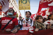 Italy: CGIL, Italian trade union organized anti-government rally