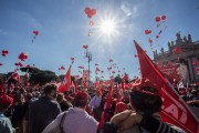 Italy: Protesters And Trade Unions In Rome 
