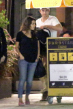 *EXCLUSIVE* Mila Kunis and Ashton Kutcher get dinner with their baby girl Wyatt **WEB EMBARGO UNTIL 7AM PST 10/28/14**