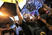 Pro-democracy protests continue in Hong Kong, China - 28 Oct 2014