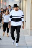 CHRIS BROWN AND KARRUECHE TRAN SHOPPING IN BEVERLY HILLS