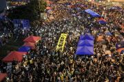 Pro-democracy protests continue in Hong Kong, China - 28 Oct 2014