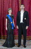King Felipe and Queen Letizia Host Gala Dinner in Honor of President of Chile Michelle Bachelet