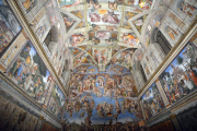 New LED lighting of Sistina Chapel Vatican Museum, Rome, Italy - 29 Oct 2014