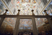 New LED lighting of Sistina Chapel Vatican Museum, Rome, Italy - 29 Oct 2014