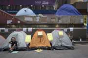 Pro-democracy protests continue in Hong Kong, China - 29 Oct 2014