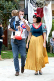 A 'Snow White' Molly Sims takes her little Batman trick-or-treating