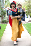 A 'Snow White' Molly Sims takes her little Batman trick-or-treating