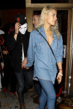 Zac Efron leaves a Halloween Party holding hands with Sami Miro **NO Australia, New Zealand**