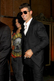 Robin Thicke celebrates Halloween with some pretty ladies at the Los Angeles Theater **NO Australia, New Zealand**