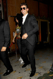 Robin Thicke celebrates Halloween with some pretty ladies at the Los Angeles Theater **NO Australia, New Zealand**