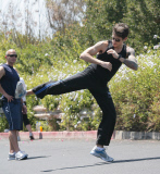 EXCLUSIVE Beware! John Mayer kickboxing in Santa Monica