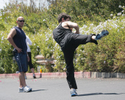 EXCLUSIVE Beware! John Mayer kickboxing in Santa Monica