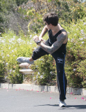 EXCLUSIVE Beware! John Mayer kickboxing in Santa Monica