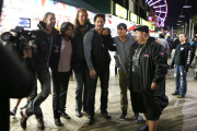 The cast of `Magic Mike XXL¿ pose for group photos on the boardwalk