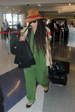 Lisa Bonet makes a stylish LAX departure