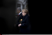 Merkel, Wowereit - Berlin Wall