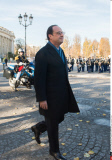 Paris: Hollande during a commemorate ceremony at the Georges Clemenceau's statue