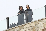 Kim Kardashian, Kourtney and Khloe arrive at Malibu Rocky Oaks Estate Vineyards