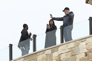 Kim Kardashian, Kourtney and Khloe arrive at Malibu Rocky Oaks Estate Vineyards