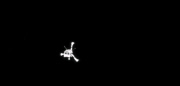 Is comet probe doomed? First picture from surface shows Philae has landed on its side in a CAVE - and without solar power it will die in 30 hoursÊ