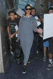 Rihanna avoids autographs as she returns to Los Angeles at LAX