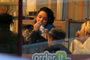 *EXCLUSIVE* FKA Twigs grabs some Cream Puffs with her Band Members