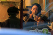 *EXCLUSIVE* FKA Twigs grabs some Cream Puffs with her Band Members
