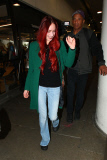 Elizabeth Jagger makes a shy arrival at LAX