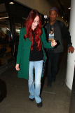 Elizabeth Jagger makes a shy arrival at LAX