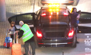EXC: PENELOPE CRUZ AT HEATHROW AIRPORT