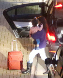 EXC: PENELOPE CRUZ AT HEATHROW AIRPORT