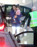 EXC: PENELOPE CRUZ AT HEATHROW AIRPORT