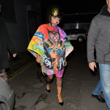 Lady Gaga visits a studio in Manchester
