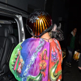 Lady Gaga visits a studio in Manchester
