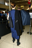 Super Slender Emily Blunt makes her way through Airport Security
