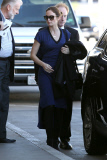 Super Slender Emily Blunt makes her way through Airport Security
