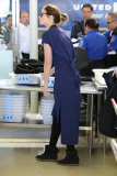 Super Slender Emily Blunt makes her way through Airport Security