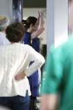 Super Slender Emily Blunt makes her way through Airport Security