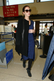 Super Slender Emily Blunt makes her way through Airport Security